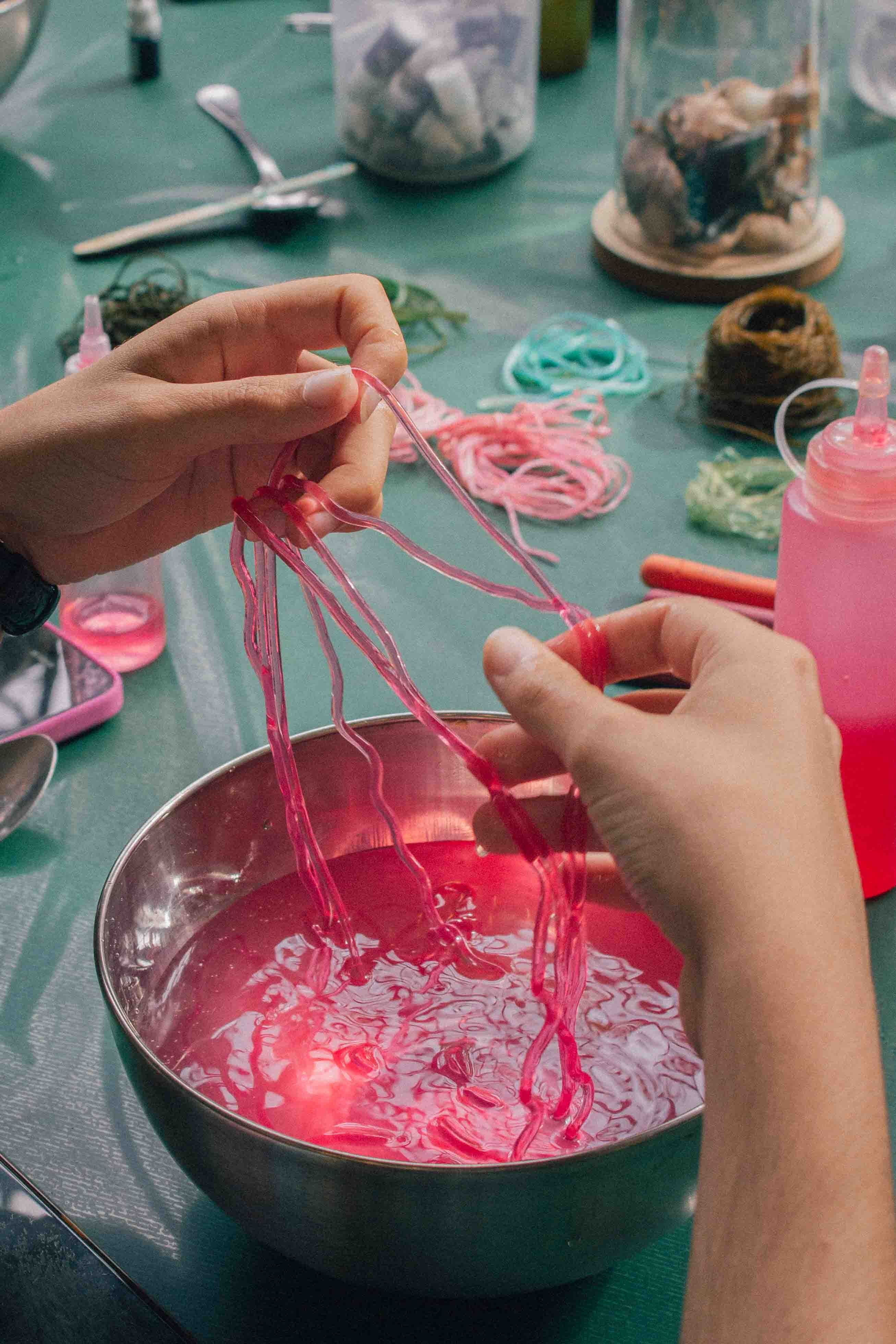 creazione di filati di alga